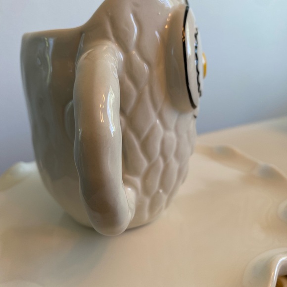 Anthropologie Francesca Kaye Halloween Owl Magic Mug Fall Birds Handpainted NIB - Picture 5 of 7